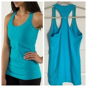 Lululemon cool racerback tank Top blue 35484
